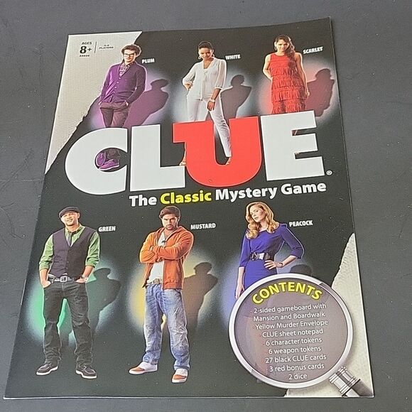 Hasbro CLUE: Classic Mystery Game, Mansion Murder w/2nd Crime Scene-NEW - Picture 9 of 11